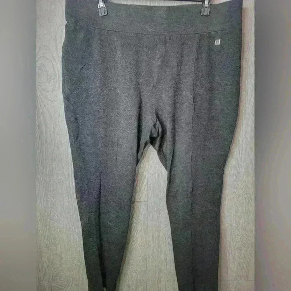 Ann Klein sport Heathered  grey stretchy pants, thicker than leggings size 2x. - Picture 1 of 5